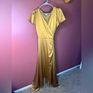 Baltic Born Gold Wrap Dress